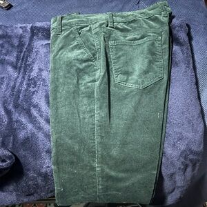Green Corduroy Women's Pants
